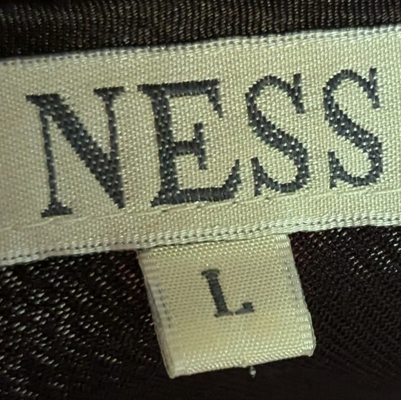 1990s fitted tank with leaf pedal and ribbon applique size L - Picture 3 of 5